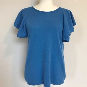 Nordstrom Signature Flutter Sleeve Cashmere Sweat